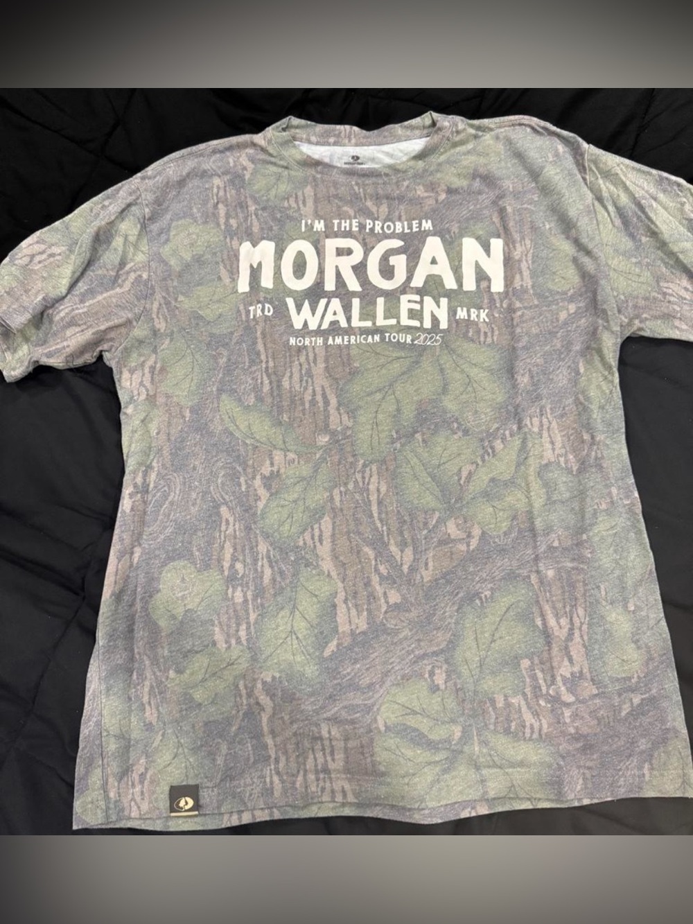 Morgan Wallen I’m The Problem Camo Mossy Oak Authentic Tour Merch T Shirt Large